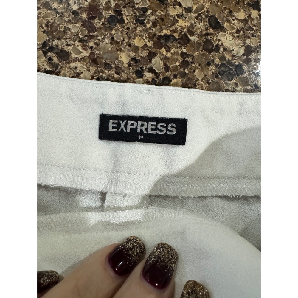 Express Women's Cream Tie Waist Shorts Size 10 Career Casual Party Mean‎ Girls - Picture 2 of 13